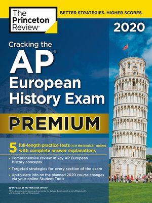 cover image of Cracking the AP European History Exam 2020, Premium Edition